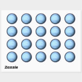 Planet Neptune Classic Round Sticker (Vel)