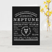 Planet Neptune Gedetailleerd Astronomisch Symbool Kaart (Gele Bloem)