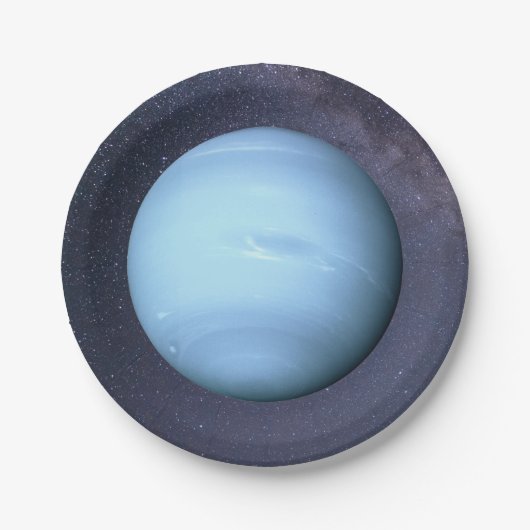 Planet Neptune Papieren Bordje (Voorkant)