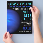 Planet Neptune, Planetarium Event Adverteren Flyer (Hand)