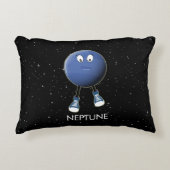 Planet Neptune & Stars Accent Kussen (Voorkant)