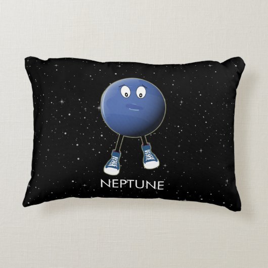 Planet Neptune & Stars Accent Kussen (Achterkant)