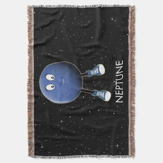 Planet Neptune & Stars Deken (Voorkant Verticaal)