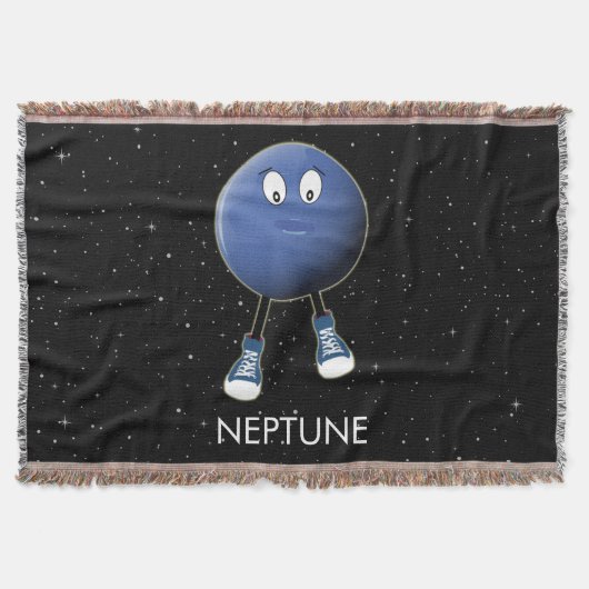 Planet Neptune & Stars Deken (Voorkant)