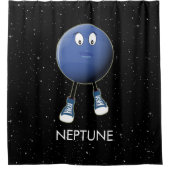 Planet Neptune & Stars Douchegordijn (Voorkant)