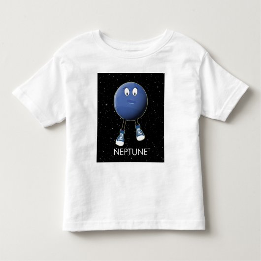 Planet Neptune & Stars Kinder Shirts (Voorkant)