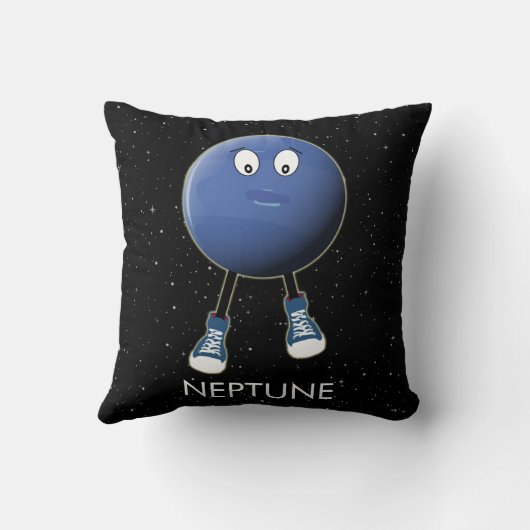 Planet Neptune & Stars Kussen (Achterkant)