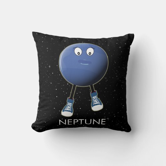 Planet Neptune & Stars Kussen (Voorkant)