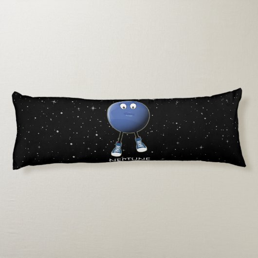 Planet Neptune & Stars Lichaamskussen (Achterkant)