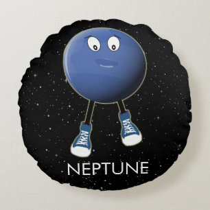 Planet Neptune & Stars Rond Kussen