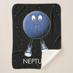 Planet Neptune & Stars Sherpa Deken