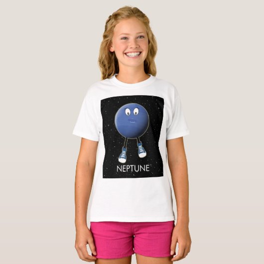 Planet Neptune & Stars T-shirt (Voorkant volledig)