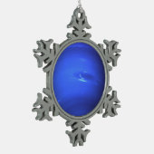 Planet Neptune Tin Sneeuwvlok Ornament (Links)