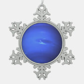 Planet Neptune Tin Sneeuwvlok Ornament (Voorkant)