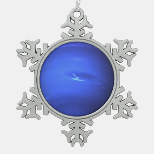 Planet Neptune Tin Sneeuwvlok Ornament (Voorkant)