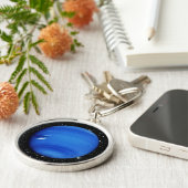 PLANET NEPTUNE V.3 met Star Background Sleutelhanger (Zijkant)