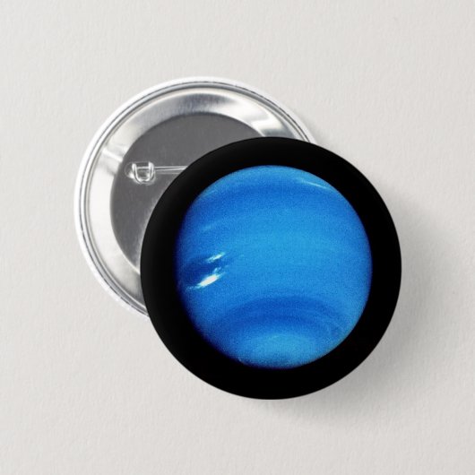 PLANET NEPTUNE V.3 Natural (solar system) ~~ Ronde Button 5,7 Cm (Voorkant /achterkant)
