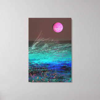 Planet Night Scape Canvas Afdruk