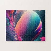 Planet omringd door bloemen legpuzzel (Horizontaal)