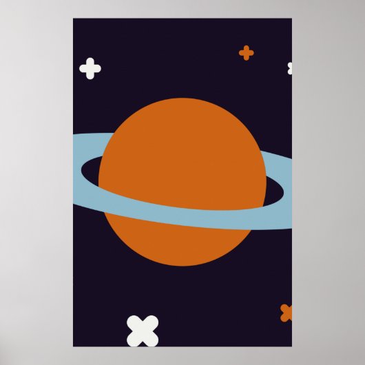 Planet orbit heelal sterrenstelsel poster (Voorkant)