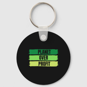 Planet Over Profit Earth Day Sleutelhanger