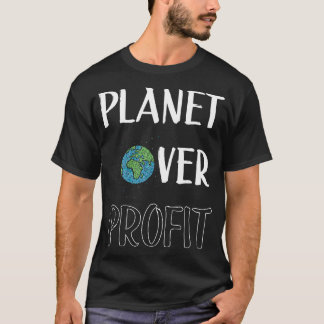 Planet Over Profit Milieu Klimaatbescherming T-shirt