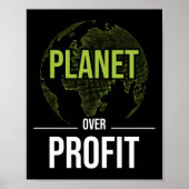 Planet Over Profit - Milieubescherming Aarde Poster (Voorkant)