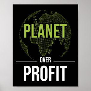 Planet Over Profit - Milieubescherming Aarde Poster