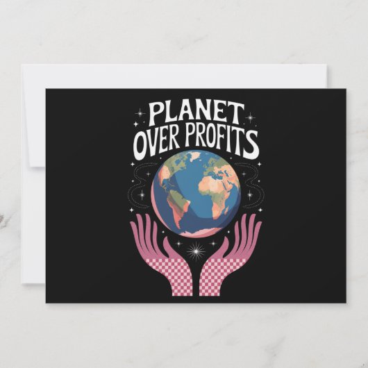Planet Over Profits Klimaatverandering Is Echt Kaart (Voorkant)