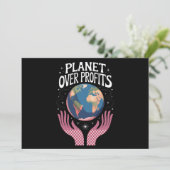 Planet Over Profits Klimaatverandering Is Echt Kaart (Staand voorkant)