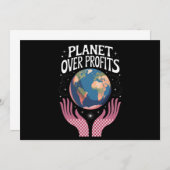 Planet Over Profits Klimaatverandering Is Echt Kaart (Voorkant / Achterkant)