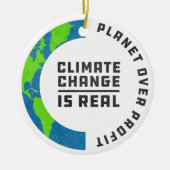 Planet over winst klimaatverandering door wereldwi keramisch ornament (Voorkant)