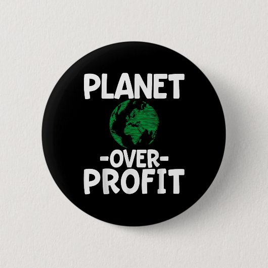 Planet over winst ronde button 5,7 cm (Voorkant)