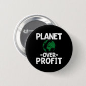 Planet over winst ronde button 5,7 cm (Voorkant /achterkant)