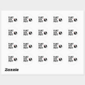 Planet over winst ronde sticker (Vel)