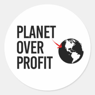 Planet over winst ronde sticker
