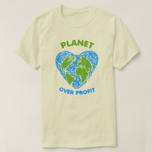 Planet over winst t-shirt (Design voorkant)