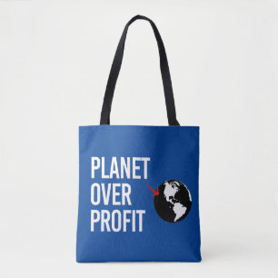 Planet over winst tote bag