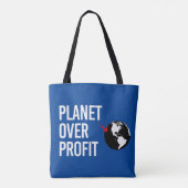 Planet over winst tote bag (Achterkant)