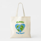 Planet over winst tote bag (Achterkant)