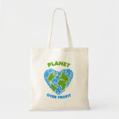 Planet over winst tote bag (Voorkant)