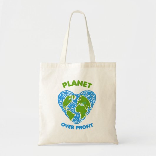 Planet over winst tote bag (Voorkant)
