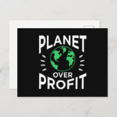 PLanet over winstbejag bespaart onze planeet Briefkaart (Voorkant / Achterkant)