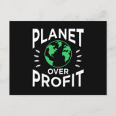 PLanet over winstbejag bespaart onze planeet Briefkaart (Voorkant)