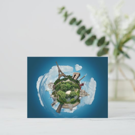 Planet Paris briefkaart (Staand voorkant)