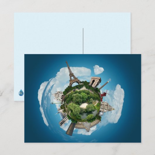 Planet Paris briefkaart (Voorkant / Achterkant)