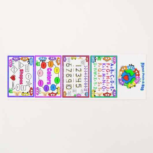 Planet Peek-a-Boo het Leren Mat Reeks van het Spel (Voorkant (horizontaal))