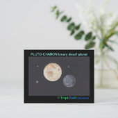 Planet PLUTO briefkaart (Staand voorkant)