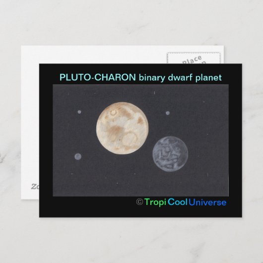 Planet PLUTO briefkaart (Voorkant / Achterkant)