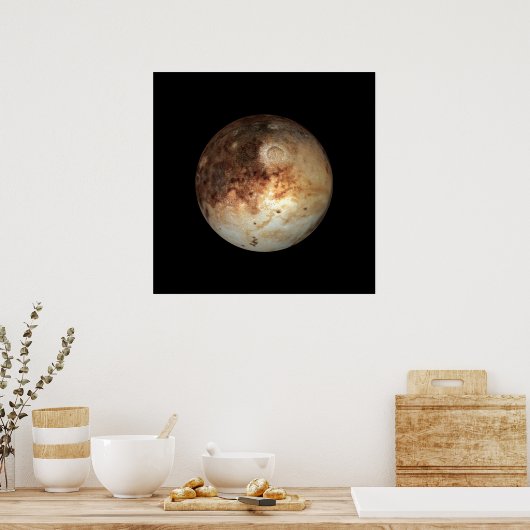 PLANET PLUTO Natural (zonnestelsel) ~ Poster (Keuken)
